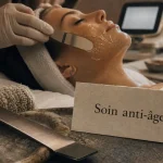 Soin anti age visage : gel translucide sur contour du visage