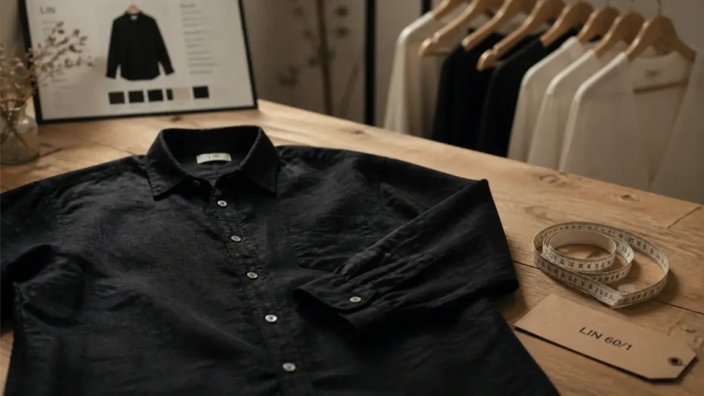 Chemise en lin noire femme : 4 coupes, des prix de 22,95 EUR à 130 € et les détails qui changent l’allure