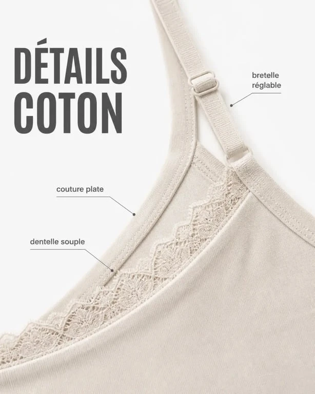 Nuisette femme coton : détails de matière et finitions à vérifier avant l'achat