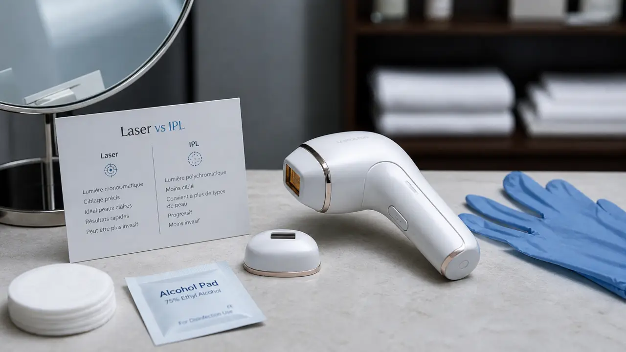 Innovation epilation : laser vs lumière pulsée IPL, choix selon peau et poil
