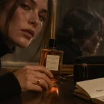 Parfum haut de gamme pour femme : flacon ambré, sillage et notes de fond