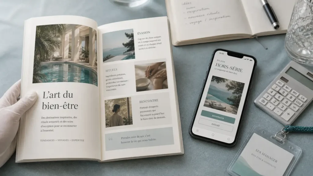 Spa de Beauté magazine, sommaire du numéro 128 et accès pro sans détour