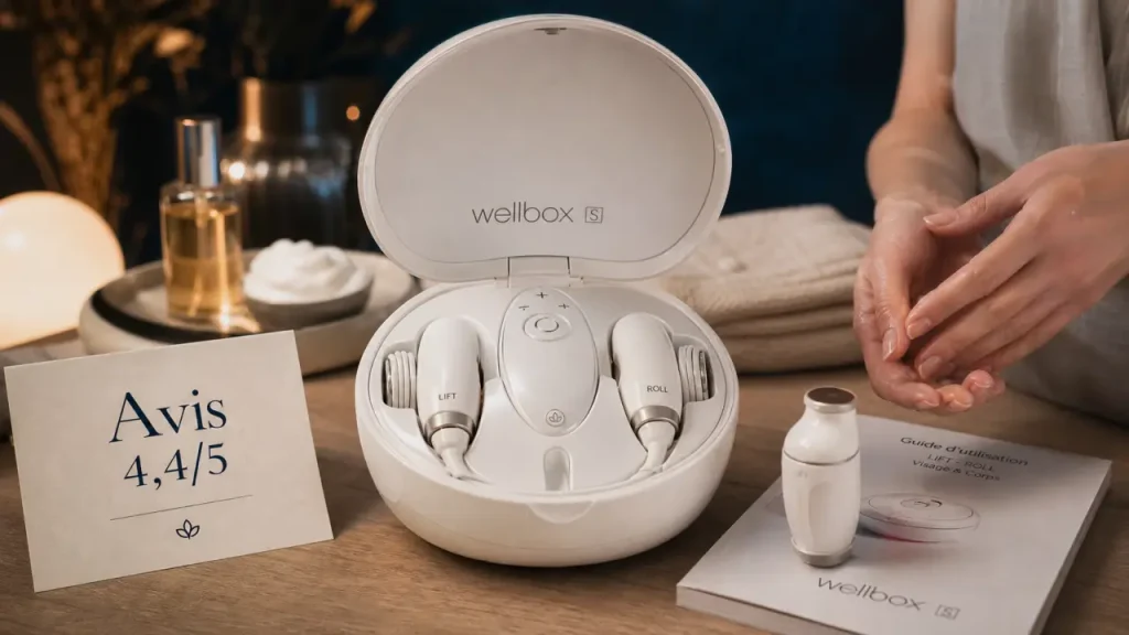 Wellbox avis : 5 têtes interchangeables, 6 niveaux d’intensité et 6 minutes par zone