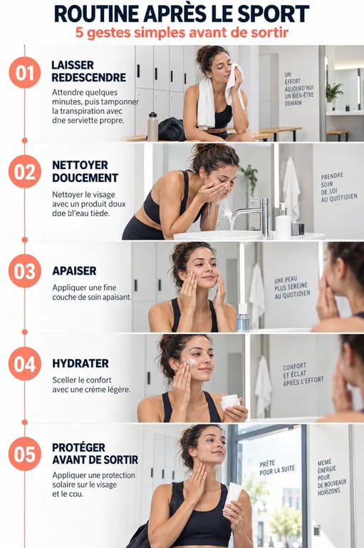 Comment optimiser sa routine beauté après une séance de sport : les cinq gestes dans le bon ordre