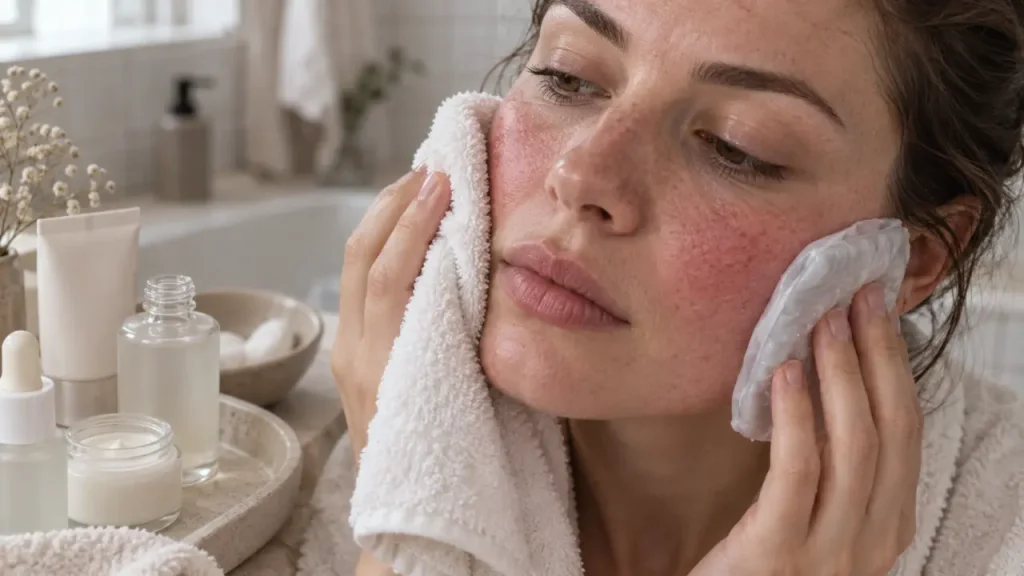 Irritation du visage : les gestes immédiats pour apaiser rougeurs et brûlures