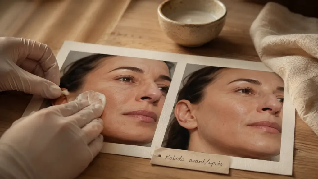 Kobido avant/après : un effet liftant visible, mais temporaire