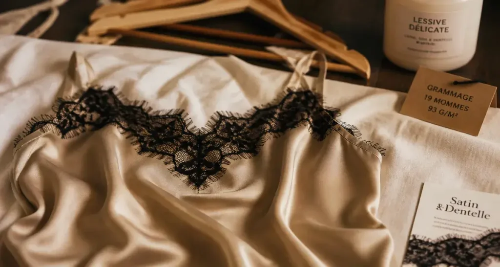 Nuisette satin femme : la matière qui glisse partout sauf là où on voudrait qu&rsquo;elle reste