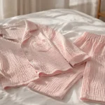 Pyjama femme gaze de coton, coupe souple, lavable à 30° max