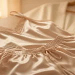 Pyjama satin femme en satin nuit, dentelle et reflets doux