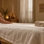 Le temps d un massage à Seynod : table et praticienne