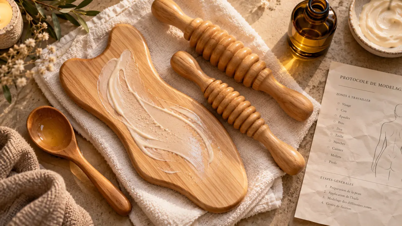 Madérothérapie : planche et rouleaux pour peau plus lisse