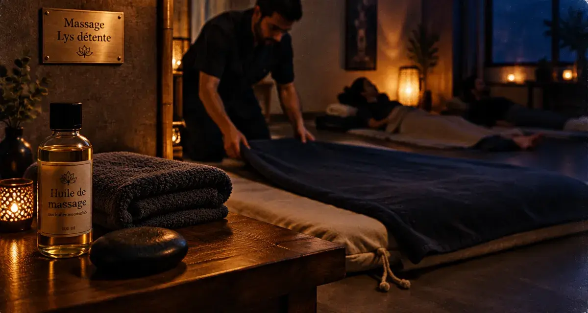 Massage lys détente à Marseille : praticien en salle de massage