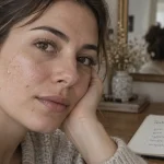 Peau visage granuleuse : pores visibles et texture granuleuse au naturel