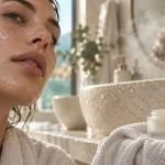 Soin hydratant visage sans briller : crème sur peau
